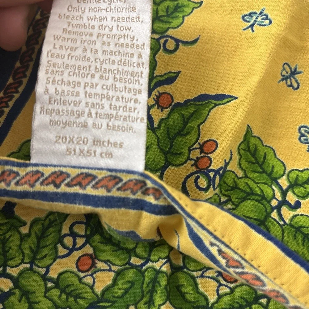 Williams Sonoma Provence French Country Placemats & Cloth Napkins Yellow Floral